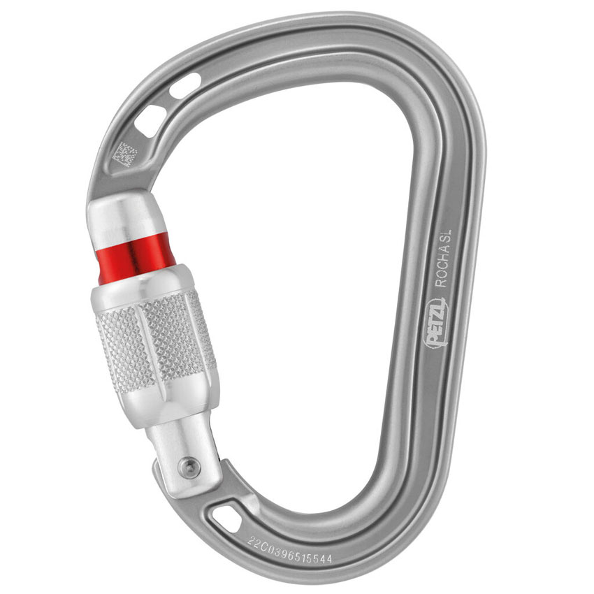 PETZL Rocha Screw-Lock silver karabiner